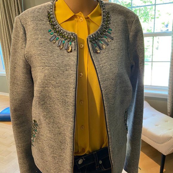 Elizabeth and James Gray Blazer with Stones - Picture 1 of 2